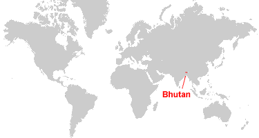 map of bhutan